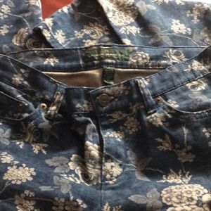 Floral jeans